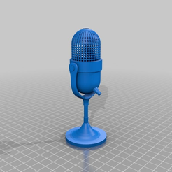 d2a0cfc1229a1adb752f1ac12a9a1795.png Free STL file retro microphone with hole for cable - for enable・3D printing model to download
