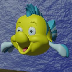 untitled4.jpg STL file Flounder - Little Mermaid・3D printer design to download