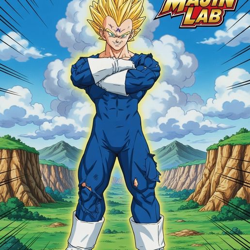 Life-Size Majin Vegeta – Updated Display Build (1800mm) 256x Cut