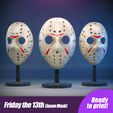 JasonMask-Render.jpg Jason Voorhees Friday the 13th Hockey mask ready to print Friday 13th mask