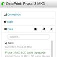 Octoprint.PNG Prusa i3 MK3 / MK3S / MK3S+ LCD flat cable clip