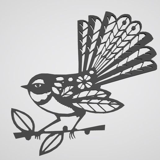 Wall decoration bird stickers - 3D model önizlemesi