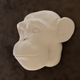 simple-monkey-head-1.png Настенное крепление для головы обезьяны, криптообезьяна NFT stl файл 3d печати