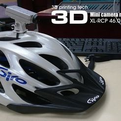 0cb51d872ea46fbec33facfd1beccd5a_display_large.jpg Бесплатный STL файл Mini camera mounting kit for cycling helmet・Шаблон для загрузки и 3D-печати