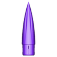 Nose_cone_-_SHORT_WITH_RIBS.STL Model Rocket 2 piece, made for CR-10 height