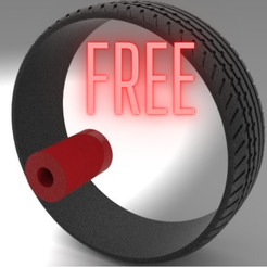 FREE.png Fichier STL gratuit STL FREE , CUBO FURO 2MM PARA EIXO + PNEU PARA RODA 3D・Plan pour impression 3D à télécharger