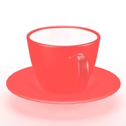 PREVIEW coffee cup 2.jpg Fichier OBJ Tasse à café・Modèle imprimable en 3D à télécharger, unmeshmk82