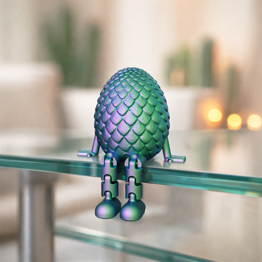 Flexi Dragon Egg | Articulated Easter Decor | Mystery Fantasy Figure with Legs