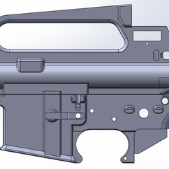 AR15 A2 2.png STL-Datei AR15/M16A2 RECEIVER STL kostenlos・Modell zum 3D-Drucken zum herunterladen