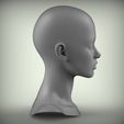 300.72.jpg 6 Cartoon Female Head 3D model Low-poly 3D model
