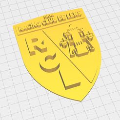 Logo_RC-LENS.jpg Free STL file RC Lens soccer logo・3D printable design to download