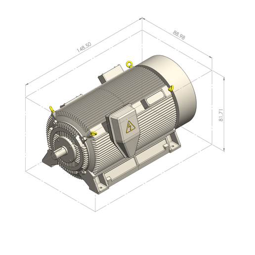 3D file MV ELECTRIC MOTOR 400KW 6,6KV 1:14,5 MODEL ⚡ ・3D print model to ...