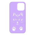 Coque_chat.stl Case Iphone 13 PRO MAX CHAT