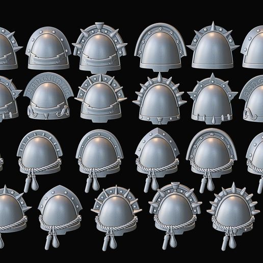 Blood Seraphs Blank Shoulderpads set Re-Upload