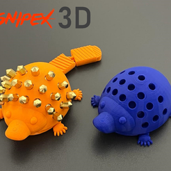 Banner-12.png Free STL file Articulated Platypus Funny Nozzle Holder/Storage・3D print model to download