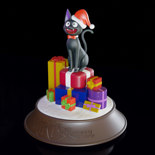 🐱 Jiji le Petit Chat de Kiki Diorama Noel・ STL File for ・Cults
