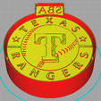 texas_rangers_sliced.png Texas Rangers Baseball Freshie Mold - 3D Model Mold Box for Silicone Freshie Moulds