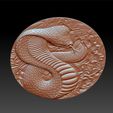 snakecircular4.jpg snake pendant model of bas-relief