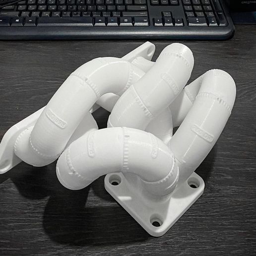 彫刻・オブジェ Rare item manifold Perfect as an object 🔦 4 Cylinder Exhaust Header Turbo Manifold Lamp 3D Puzzle Toy・3D