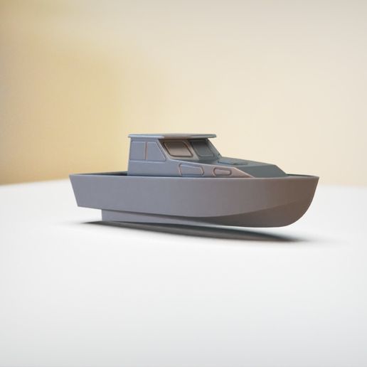 Simple Cabin Cruiser Boat "Ivonne" - 3D model önizlemesi