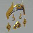 02.jpg Genshin Impact Canon the Goddess of the Frost Moon Jewelry and Accessories. Video game, props, cosplay