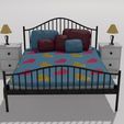 bed_0002.jpg French Style Queen size Metal bars Bed