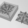 wf0.jpg Corola flower relief and mold 3D print model