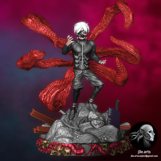 Anime Tokyo Ghoul Kaneki Ken Awakened 22cm PVC Action Figure Model Toy