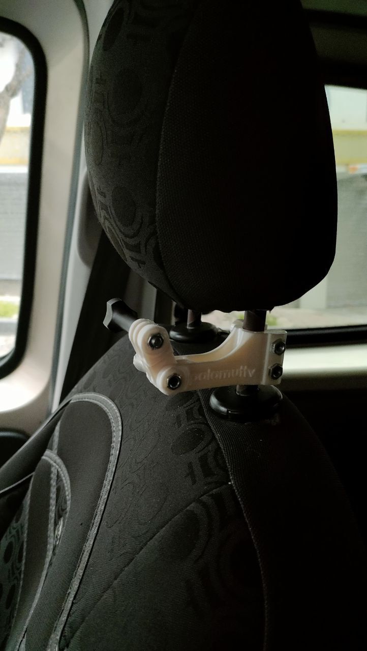 Descargar archivo STL 12 MM car headrest mount for action cameras
