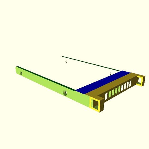 ssd hdd slide in tray 2.5" 3D model