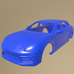 b13_013.png STL file Porsche Panamera Gts Sport Turismo 2019 PRINTABLE CAR BODY・3D printer model to download