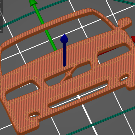 Volvo S80 front silhouette key 3D model