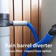 diverter.jpg Rain barrel diverter + leaves filter + open/close valve