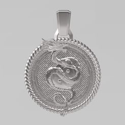 pendant-dragon-1.jpg STL file Dragon Pendant・3D printing idea to download