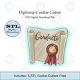 Etsy-Listing-Template-STL.png Diploma Cookie Cutter 2 | STL File