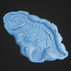 TRex-Fossil_1.png Fichier STL Cartoon TRex Fossil・Plan pour imprimante 3D à télécharger