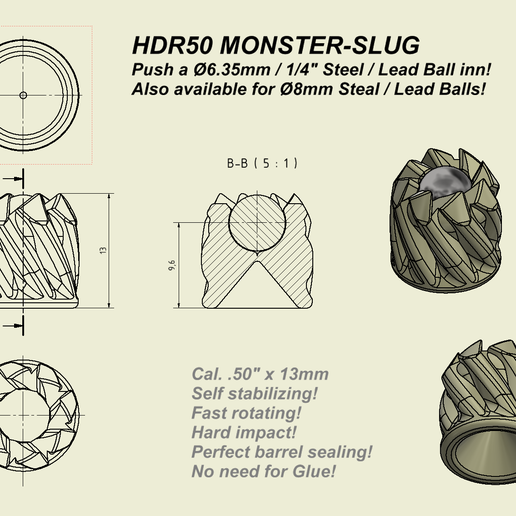Monster mark slugs for your HDR50