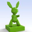 untitled.2053.jpg Rabbit in ski mask lowpoly model, for 3d printing or cnc