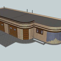 Coral_Court_Motel.jpg Download free STL file Ho Scale Coral Court Motel • 3D printable model, kabrumble