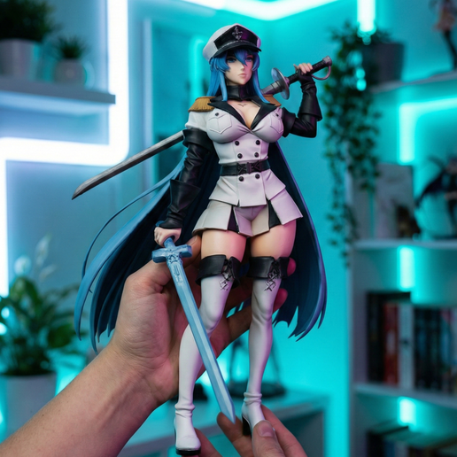 Anime Ice General 3D Printable STL File | Blue Haired Military Commander Miniature (Digital Download)