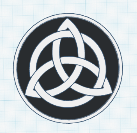 Triquetra Esoteric Disc - Minimalist Celtic Knot Symbol
