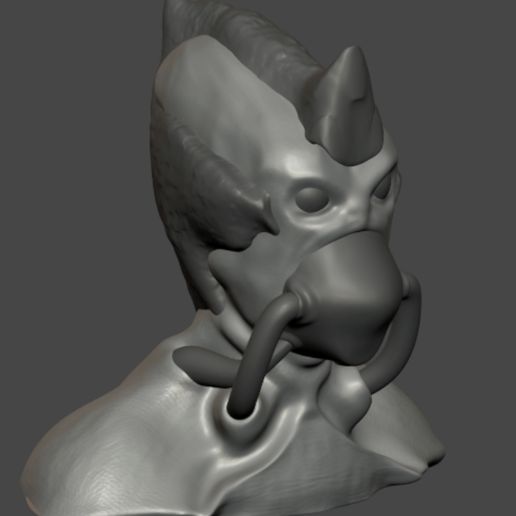 Oxygenman 3 bust head art 3D model