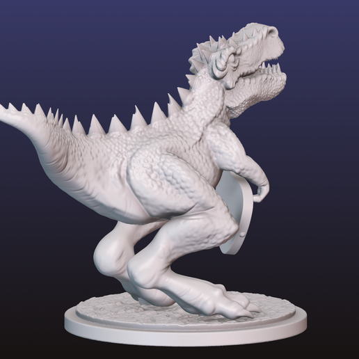 🦖 T-Rex dinosaur with a guitar・ 3D File for 3D printing・Cults