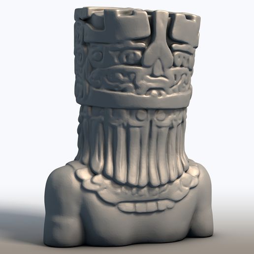 Tlaloc-Aztec-God-Bust0004.jpg Busto del Dios Azteca Tlaloc - Deidad de la Lluvia y el Trueno - Escultura Tormenta Mesoamericana