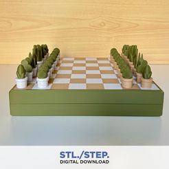 Foto-Etsy.jpg Chessactus | 3D chessboard | Digital Files | 3D plant cactus| 3D digital file | 3D stl file | 3D model STL | Chess 3D | succulent 3D