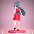 02.png Sabrina / Natsume - Elegant Red Dress - Pokémon Anime Figure - 3D Printing