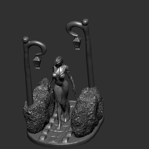 Anna4.jpg Statue of Anna the vampire, sexy predator in the street