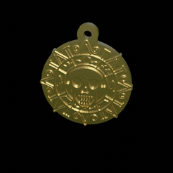 pirates.png Fichier STL gratuit Médaille d'or des Pirates des Caraïbes・Plan à télécharger et à imprimer en 3D
