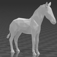 2.png Зебра с низкой полировкой - 3D модель для печати (OBJ, FBX, STL)