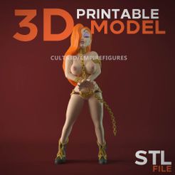 NSFW_JessicaRabbi01t.jpg 3D file Jessica Rabbit _ Slave Leia・3D printer model to download